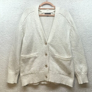 Banana Republic Sweater Womens Medium Cardigan Button Front Wool Blend Pockets
